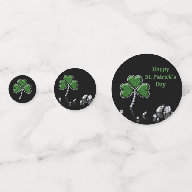 Confettis Brilliant Happy St. Patrick's Day Diamonds (Devant)