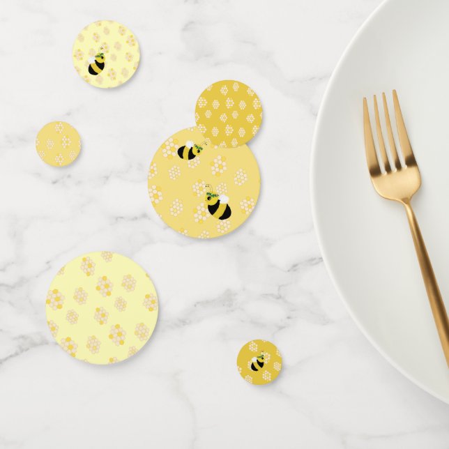 Confettis Bumble jaune mignon abeilles et Baby shower de pei (Groupe)