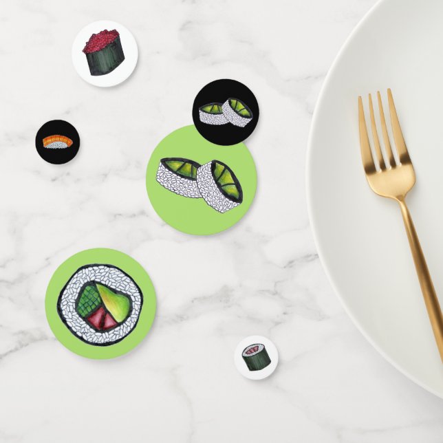 Confettis California Maki Roll Sushi Cuisine Japonaise (Groupe)