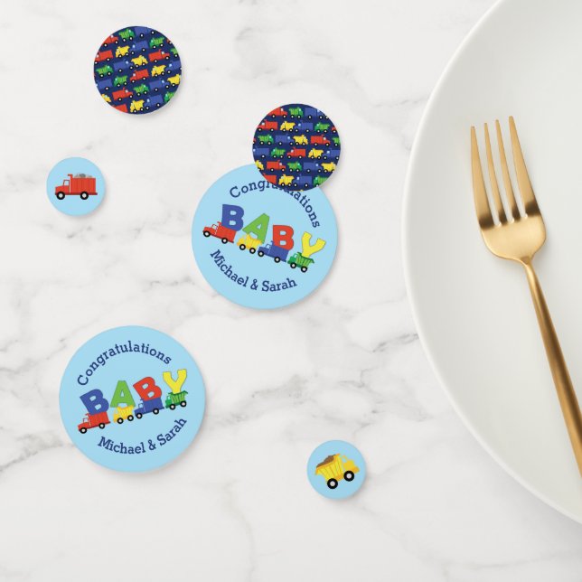 Confettis Camions Boy Baby shower Construction Cute (Groupe)