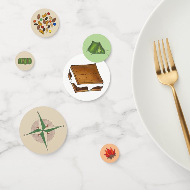 Confettis Camping d'été Tente Tente Compass Trail Mix S'more (Groupe)