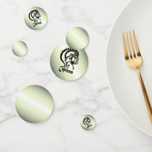 Confettis Capricorne la Chèvre de Mer Zodiaque Vert