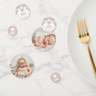 Confettis Carrousel Floral rose pâle