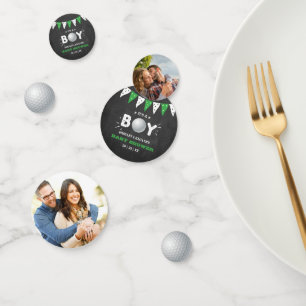 Confettis C'est un garçon ! Golf Thème Co-ed Baby shower Pho