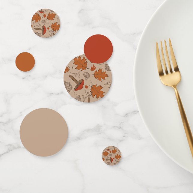 Confettis Champignons d'automne (Groupe)