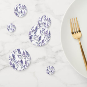 Confettis Champs de Lavande Motif de Fleur Aquarelle Viole
