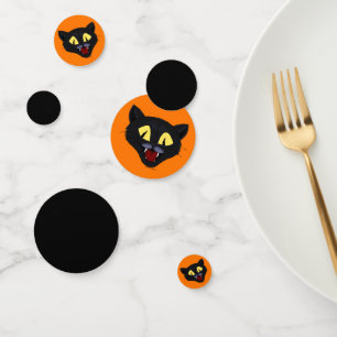 Confettis Chat noir d'Halloween
