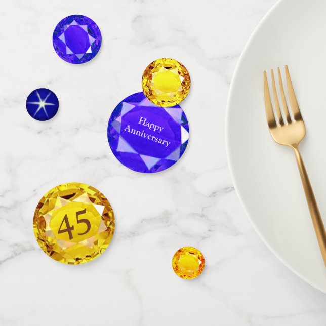 Confettis Chic 45 pierres précieuses de l'anniversaire (Groupe)