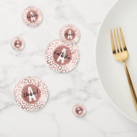Chic Rose Gold Leopard Cheetah Poster de animal