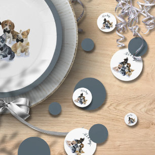 Confettis Chiot pur Cravate noire Élégant Baby shower mign