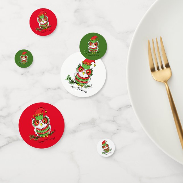 Confettis Chouette amusante Noël mignonne Enfants (Groupe)