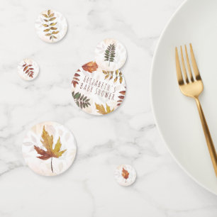 Confettis Chute Foliage Aquarelle Affiche de bienvenue d'aut