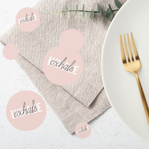 Confettis Citation moderne Pastel Pink Inhale Exhale