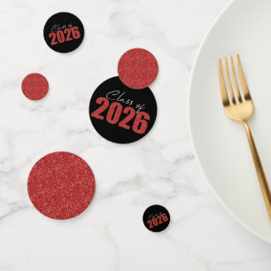 Confettis Classe Parties scintillant rouge de 2026