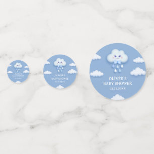 Confettis Cloud bleu pastel doux 9 garçon baby shower Confet