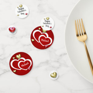 Confettis Coeurs de la Saint Valentin Rouge moderne