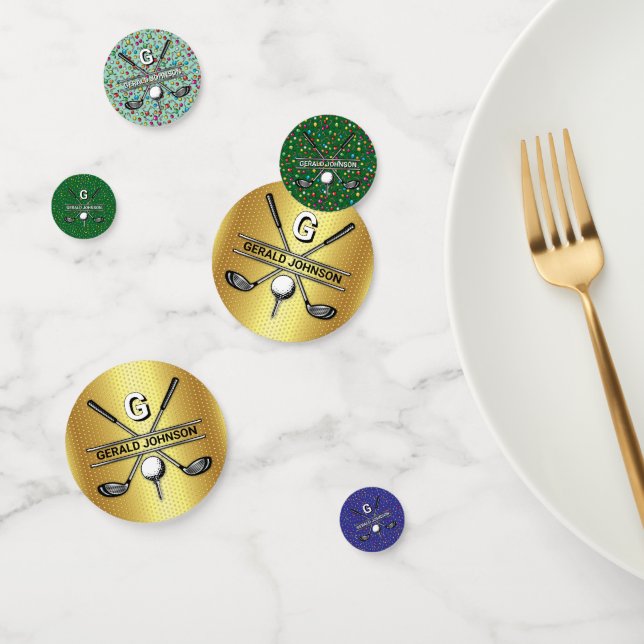 Confettis Conception minimaliste de monogramme de golf sur m (Groupe)