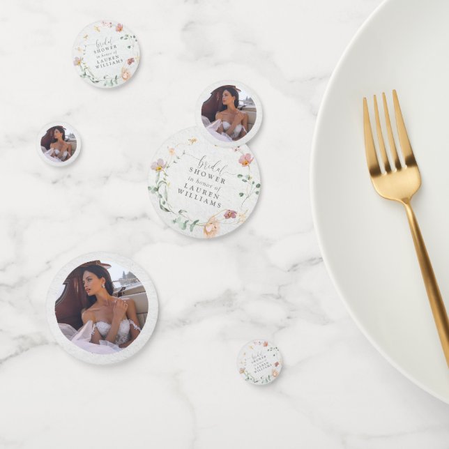 Confettis Couronne de fleurs de jardin rose fardée pour Baby (Groupe)