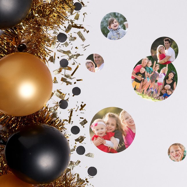 Confettis Créer une table de mariage d'anniversaire avec tex (Create Custom Photo Text Birthday Wedding Table Confetti)