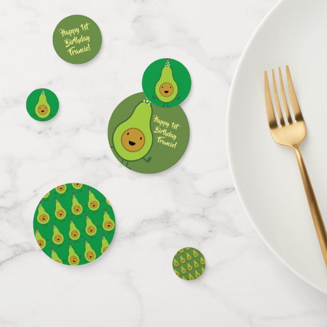 Confettis Cute Avocado 1er Anniversaire Table Décor (Groupe)