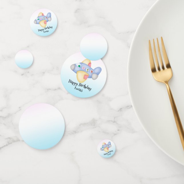 Confettis Cute dinosaure avion anniversaire de enfant étudia (Groupe)