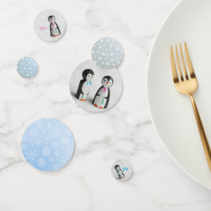 Confettis Cute Penguin Mr & Mme Winter Wedding