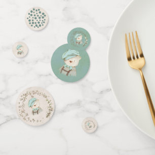 Confettis Cute Teddy Ours Overalls Casquette Polka Dot Flora