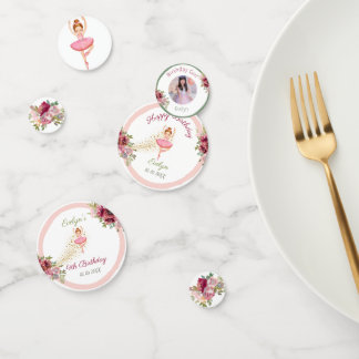 Confettis Danseur Ballerina| Ballet Floral Rose Anniversaire
