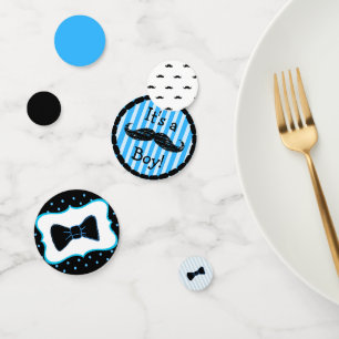 Confettis de baby shower de garçon de moustache et