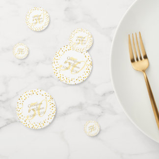 Confettis de coeurs dorés pour les 50 ans de maria
