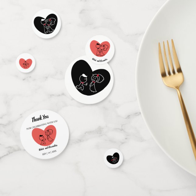 Confettis de Fête de Mariage pour les Mariés (Groupe)