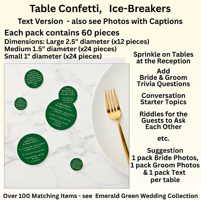 Confettis de table 60 pièces - Ajouter du texte, d (Créateur téléchargé)