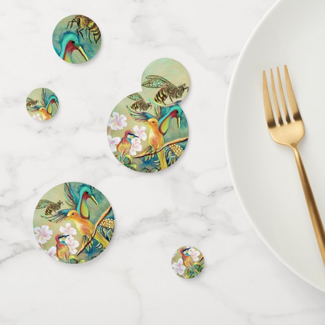 confettis de table d'oiseaux et d'abeilles (Groupe)