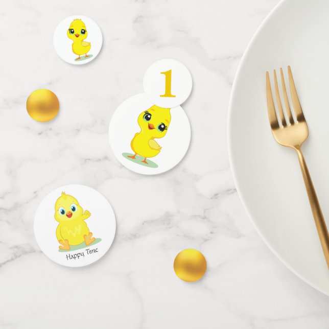 Confettis de table Happy Chick (Groupe)