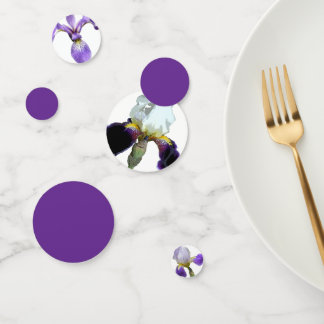 Confettis de table Iris violet et blanc