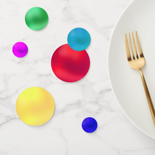 Confettis de table points arc-en-ciel (Groupe)
