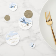 Confettis de table pour Baby Shower Vintage Avion