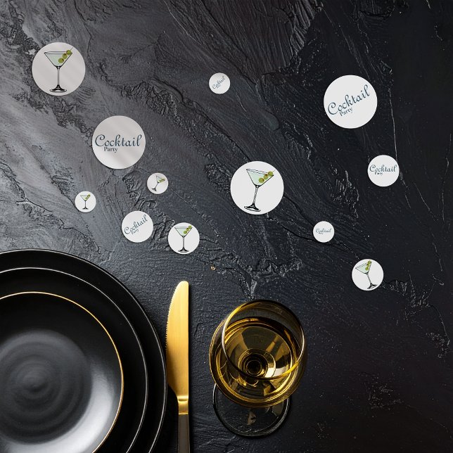 Confettis de table pour cocktail en forme de verre (Créateur téléchargé)