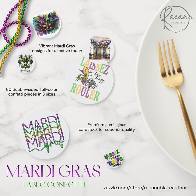 Confettis de table pour Mardi Gras (Créateur téléchargé)