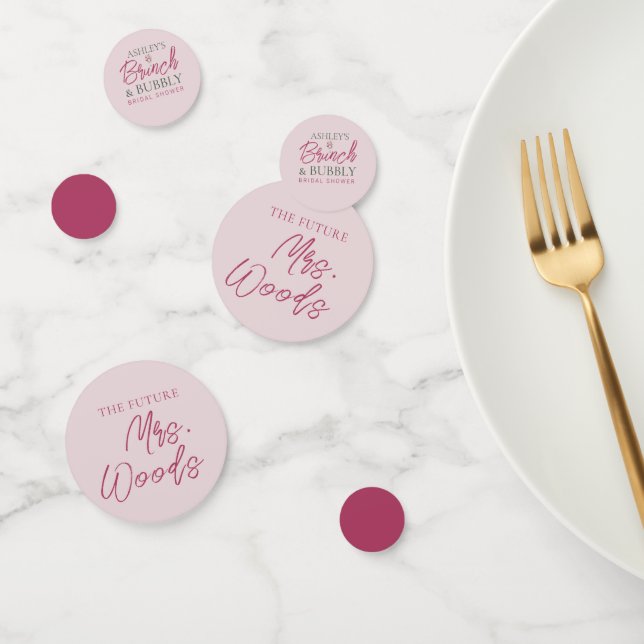 Confettis de table pour un brunch et une mariée so (Groupe)