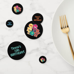 Confettis de table robot d'anniversaire