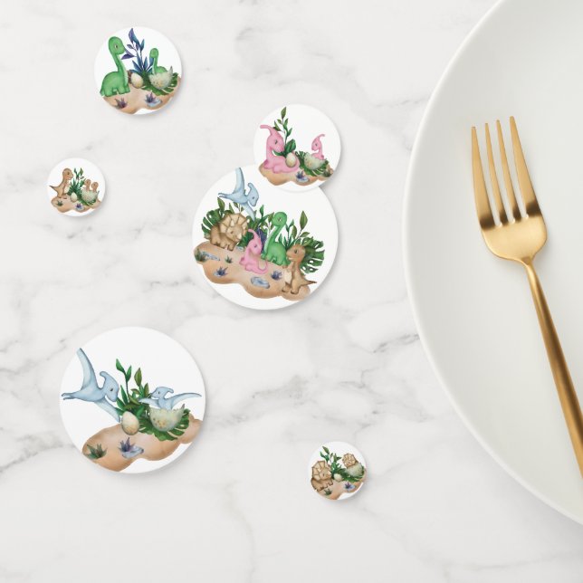 Confettis Décor de fête d'anniversaire pour bébés Dinosaures (Groupe)