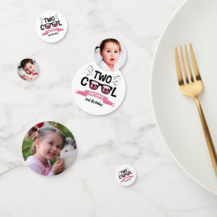 Confettis Deux filles Cool 2e fête d'anniversaire Photo