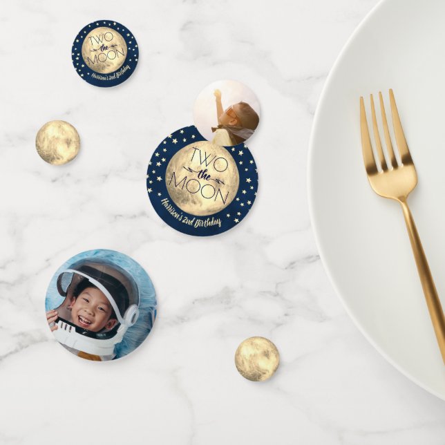 Confettis Deux La Lune 2e fête d'anniversaire Photo (Groupe)