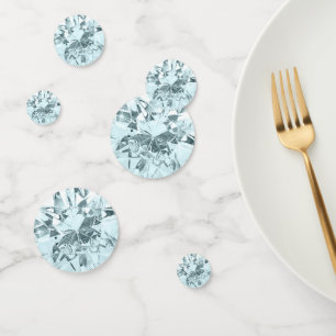 Confettis Diamant d'Aquamarine bleu Faux