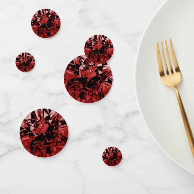 Confettis Diamant rouge Faux Garnet (Groupe)