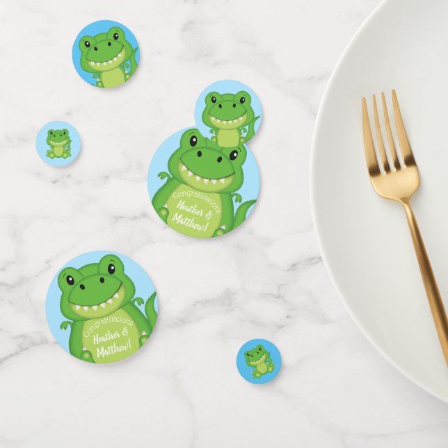 Confettis Dinosaure Baby shower T-Rex (Groupe)