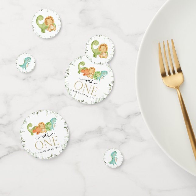 Confettis Dinosaures mignons, T-Rex, Jurassique, Premier Ann (Groupe)