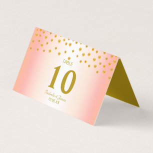 Confettis dorés sur mariage noir et rose gold
