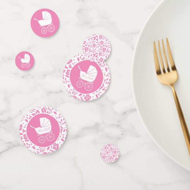 Confettis Douche vintage pour bébé transport bébé belle (Groupe)